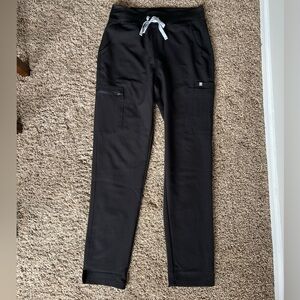 FIGS HIGH WAISTED YOLA 2.0 SKINNY SCRUB PANTS MEDIUM TALL BLACK LIKE NEW